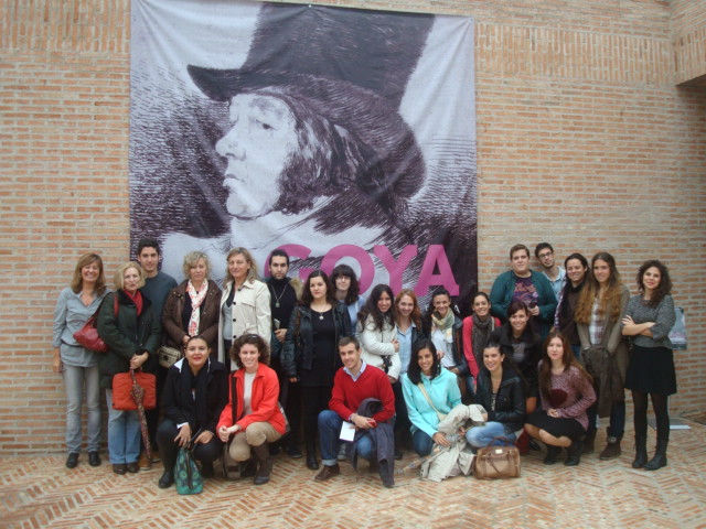 Alumnos de arte de la Universidad de Málaga visitan la exposición 'Goya, cronista de una época'